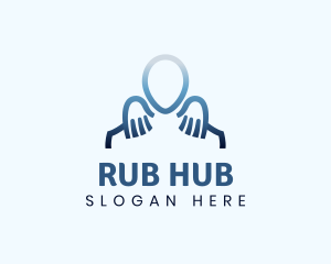 Rub - Person Massage Minimal logo design