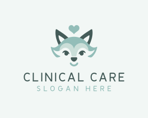 Heart Fox Pet Shop logo design