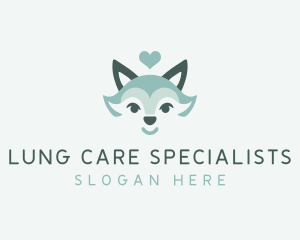 Heart Fox Pet Shop logo design