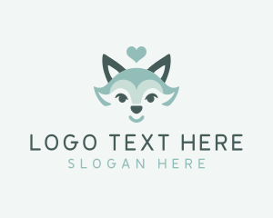 Pet Care - Heart Fox Pet Shop logo design