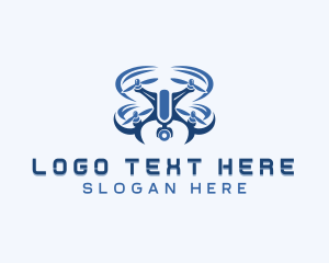 Videography - Drone Quadrotor Camera logo design