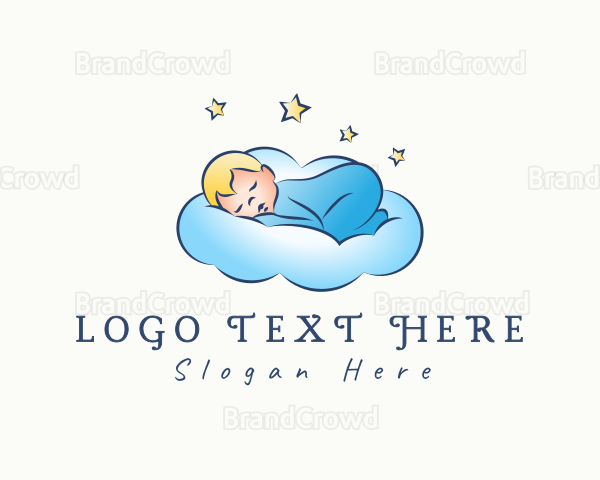 Baby Bedtime Cloud Logo