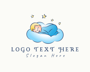 Nursery Rhyme - Baby Bedtime Cloud logo design