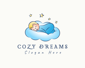 Baby Bedtime Cloud logo design