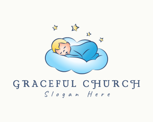 Daycare - Baby Bedtime Cloud logo design