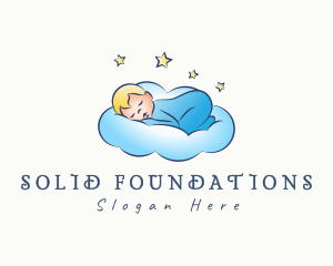 Child - Baby Bedtime Cloud logo design