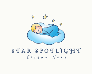 Baby Bedtime Cloud logo design