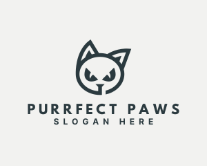 Kitten - Halloween Kitten Pet logo design