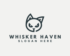 Halloween Kitten Pet logo design