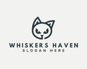 Whiskers - Halloween Kitten Pet logo design