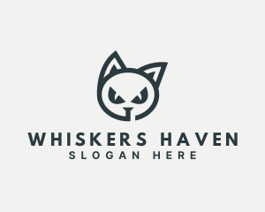 Halloween Kitten Pet logo design