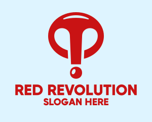 Red Exclamation Point  logo design