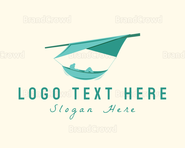 Teal Camping Hammock Logo