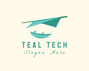 Teal - Teal Camping Hammock logo design