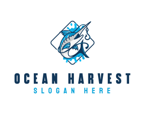 Swordfish Fish Fisheries logo design