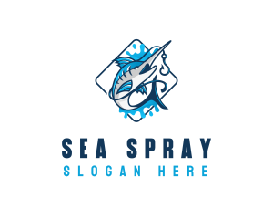 Swordfish Fish Fisheries logo design