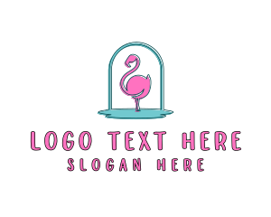 Lagoon - Wild Flamingo Bird logo design