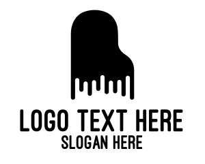 Melting - Abstract Piano Drip logo design