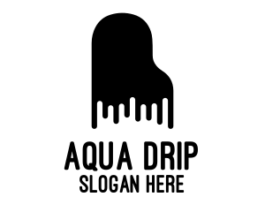 Drip - Abstract Piano Drip logo design