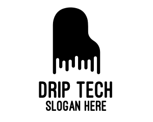 Dripping - Abstract Piano Drip logo design