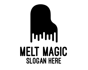 Melt - Abstract Piano Drip logo design