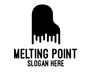 Melting - Abstract Piano Drip logo design