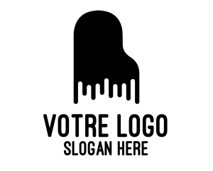Drip - Abstract Piano Drip logo design