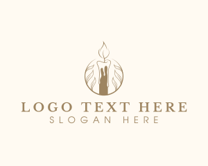 Candlelight - Relaxation Candle Massage logo design