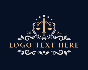 Law Firm - Legal Sword Justice Scale logo design