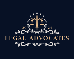 Legal Sword Justice Scale logo design