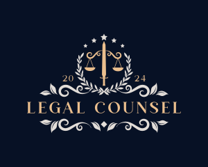 Legal Sword Justice Scale logo design