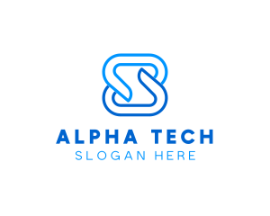 Alphabet - Loop Stroke Letter S logo design