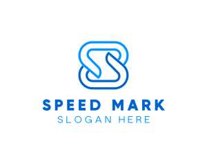 Loop Stroke Letter S logo design