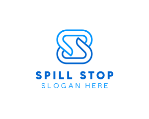 Loop Stroke Letter S logo design