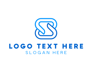 Alphabet - Loop Stroke Letter S logo design