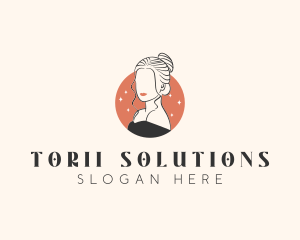 Female Hair Beauty logo design