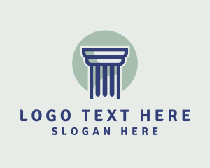 Investor - Modern Legal Pillar logo design