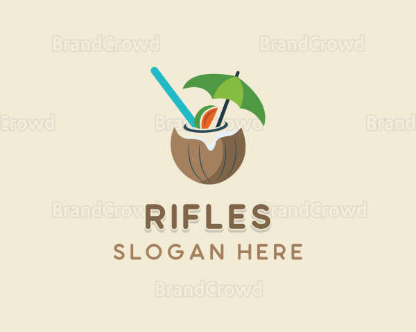 Tropical Coconut Drink Logo