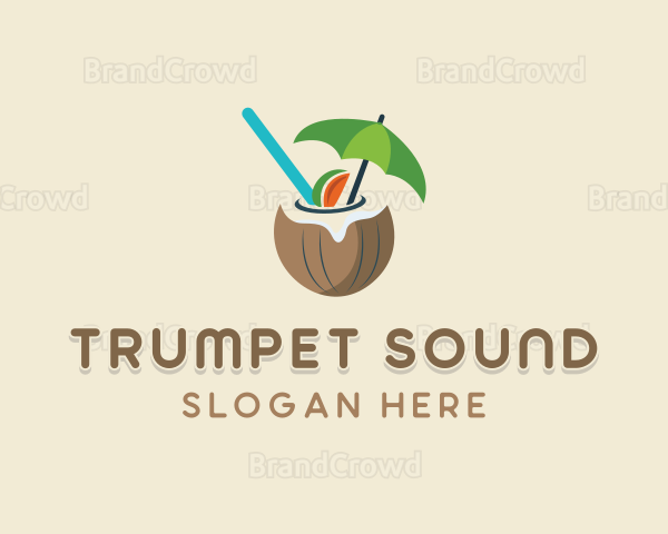 Tropical Coconut Drink Logo