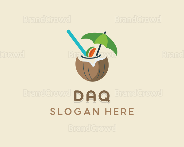 Tropical Coconut Drink Logo