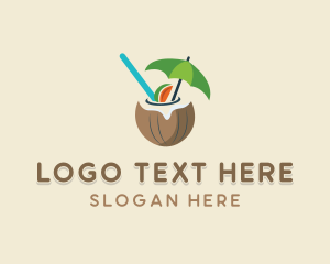 Tropical - Tropical Coconut Drink logo design