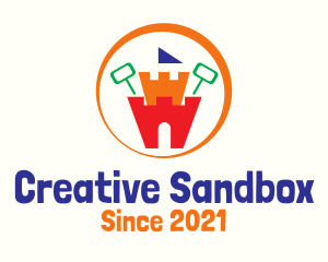 Sandbox - Colorful Sand Castle logo design