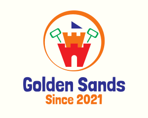 Colorful Sand Castle  logo design