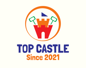 Colorful Sand Castle  logo design