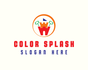 Colorful Sand Castle  logo design