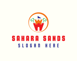 Colorful Sand Castle  logo design