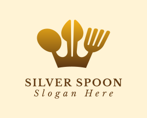 Cutlery Crown Restaurant logo design