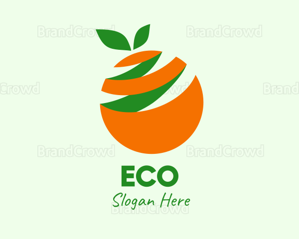 Fresh Orange Fruit Peel Logo