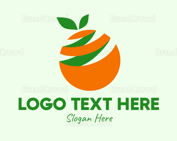 Fresh Orange Fruit Peel Logo