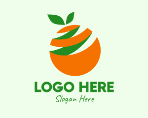 Orchard - Fresh Orange Fruit Peel logo design